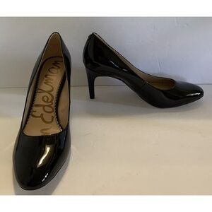 Sam Edelman Elise Black Patent Leather Pumps Heels Shoes 8.5 New No Box